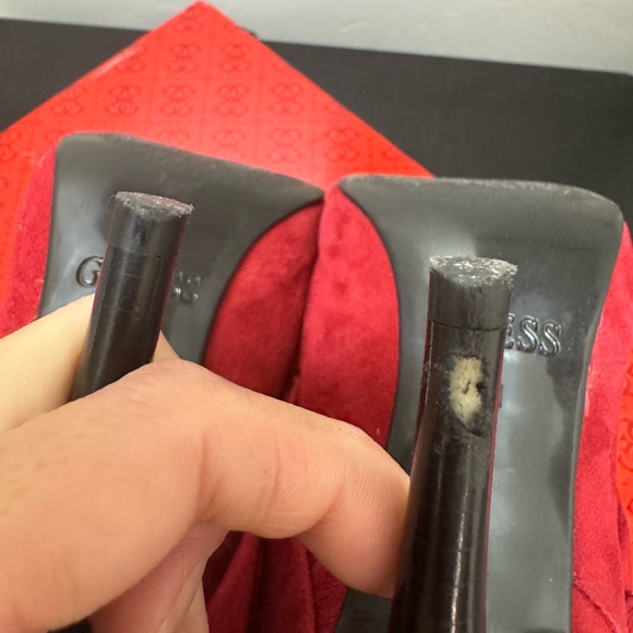 Red color low boots - Picture 2 of 6